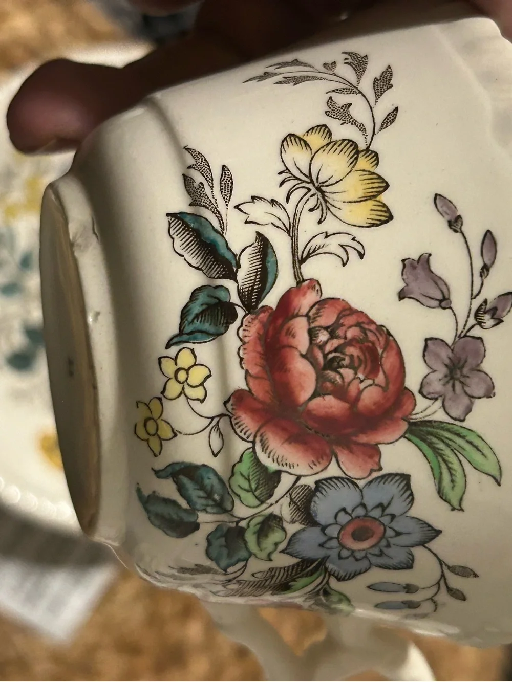 1940 antique SPODE. Cottage-gore cup and saucer. 4 avail 4 full sets available.